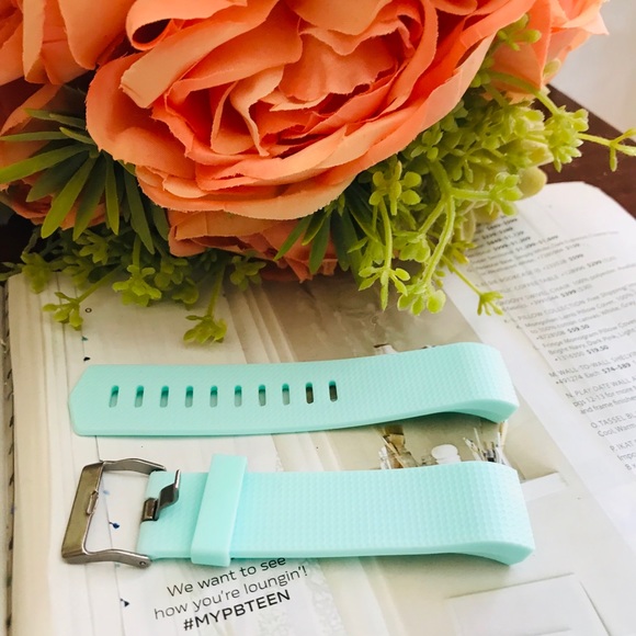 For Fitbit Charge 2 Teal Silicone Replacement Band - Picture 5 of 7